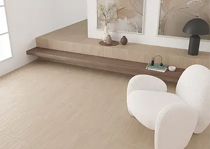 Background tile, Color beige, Glazed porcelain stoneware, 5x40 cm, Finish antislip