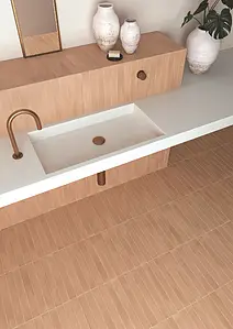Background tile, Color brown, Glazed porcelain stoneware, 5x40 cm, Finish antislip