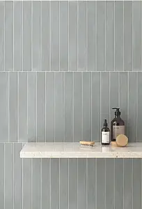 Background tile, Color grey, Glazed porcelain stoneware, 5x40 cm, Finish antislip