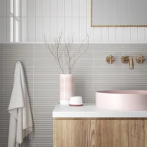Background tile, Effect unicolor, Color grey, Ceramics, 5x20 cm, Finish matte