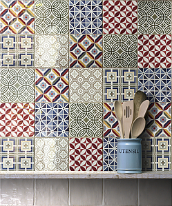 Country Ceramic Tiles produced by Equipe Ceramicas, Style patchwork, 