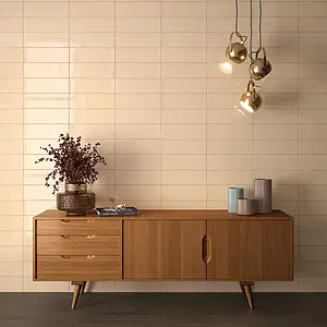 Background tile, Color beige, Ceramics, 13.2x40 cm, Finish glossy