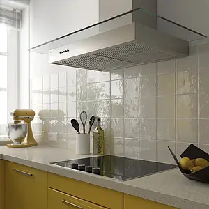 Background tile, Color grey, Ceramics, 13.2x13.2 cm, Finish glossy
