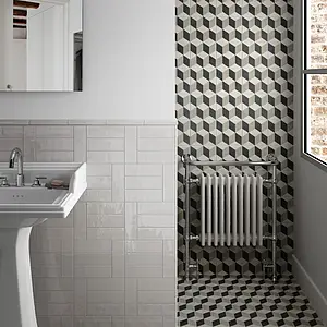 Background tile, Effect faux encaustic tiles, Color multicolor, Glazed porcelain stoneware, 20x20 cm, Finish matte