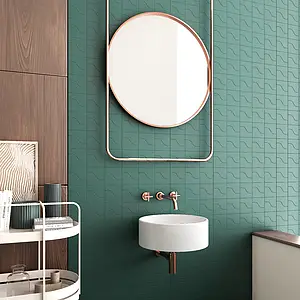 Background tile, Effect unicolor, Color green, Ceramics, 8.3x12 cm, Finish matte