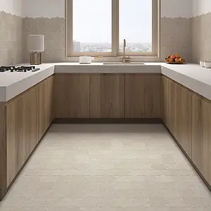 Background tile, Effect other stones, Color beige, Glazed porcelain stoneware, 12x12 cm, Finish antislip