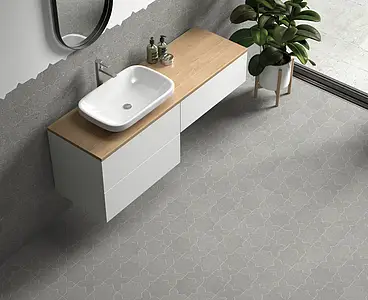 Background tile, Effect other stones, Color grey, Glazed porcelain stoneware, 16.8x16.8 cm, Finish antislip