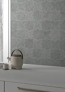 Background tile, Effect other stones, Color grey, Glazed porcelain stoneware, 12x12 cm, Finish antislip