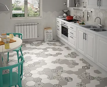 Azulejo gris Hexatile