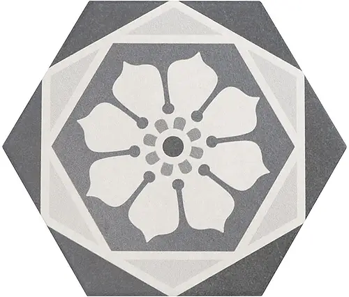 Equipe Ceramicas, Hexatile, 21357_Harmony B&W_EQ-10D