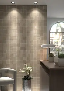Background tile, Color brown, Glazed porcelain stoneware, 10x10 cm, Finish matte