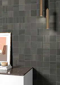 Background tile, Color black, Glazed porcelain stoneware, 10x10 cm, Finish matte