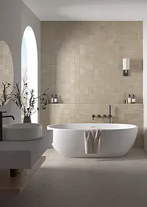 Background tile, Color beige, Glazed porcelain stoneware, 10x10 cm, Finish matte