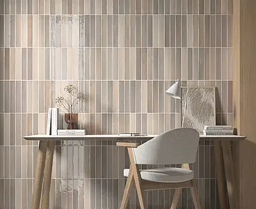 Background tile, Color beige,brown, Glazed porcelain stoneware, 5x30 cm, Finish glossy