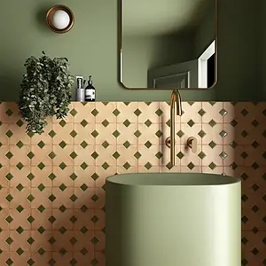 Background tile, Effect unicolor, Color beige, Glazed porcelain stoneware, 12x12 cm, Finish matte