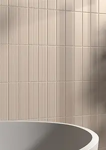Background tile, Effect unicolor, Color beige, Ceramics, 6x24.6 cm, Finish matte