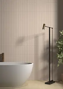 Background tile, Effect unicolor, Color beige, Ceramics, 6x24.6 cm, Finish matte