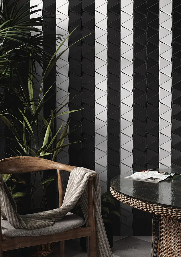 Background tile, Color black, Ceramics, 10.8x12.4 cm, Finish matte