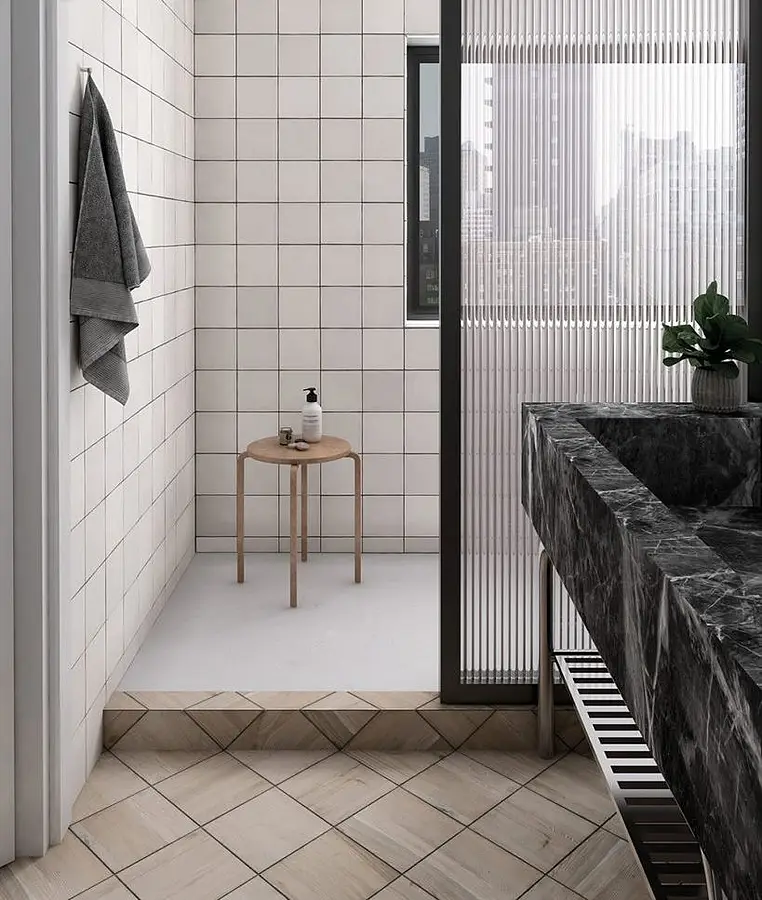 Background tile, Color white, Ceramics, 13.2x13.2 cm, Finish matte