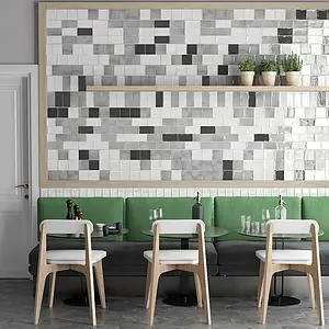 Background tile, Color grey, Style zellige, Ceramics, 7.5x15 cm, Finish glossy