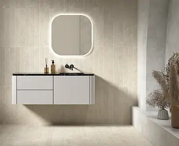 Background tile, Effect other marbles, Color beige, Glazed porcelain stoneware, 7.5x60 cm, Finish antislip