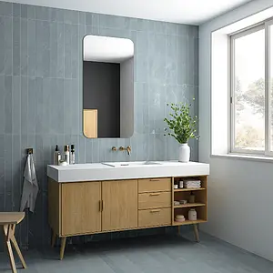 Background tile, Effect other marbles, Color navy blue, Glazed porcelain stoneware, 7.5x60 cm, Finish antislip