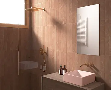Background tile, Effect other marbles, Color brown, Glazed porcelain stoneware, 7.5x60 cm, Finish antislip