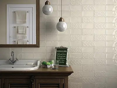 Background tile, Color beige, Ceramics, 7.5x15 cm, Finish glossy