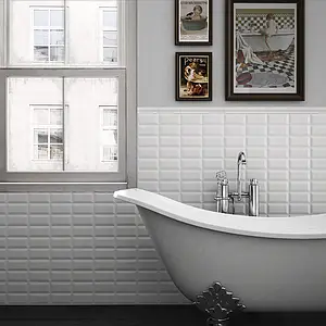 Effect unicolor, Color grey, Style metro, Background tile, Ceramics, 10x20 cm, Finish glossy