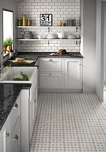 Background tile, Effect faux encaustic tiles,terrazzo, Color grey, Glazed porcelain stoneware, 20x20 cm, Finish matte