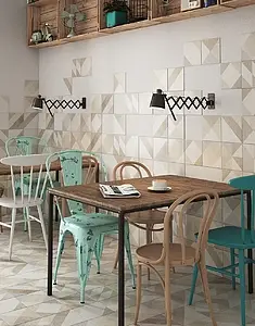 Background tile, Effect faux encaustic tiles,terrazzo, Color multicolor, Style patchwork, Glazed porcelain stoneware, 20x20 cm, Finish matte