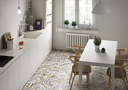Background tile, Effect faux encaustic tiles, Color multicolor, Style patchwork, Glazed porcelain stoneware, 20x20 cm, Finish matte