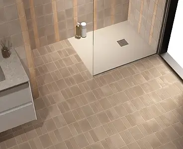 Background tile, Color yellow, Glazed porcelain stoneware, 5x15 cm, Finish glossy