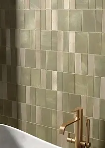 Background tile, Color beige, Glazed porcelain stoneware, 5x15 cm, Finish glossy