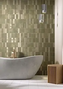 Background tile, Color beige, Glazed porcelain stoneware, 5x15 cm, Finish glossy