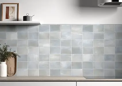 Background tile, Color green, Glazed porcelain stoneware, 10x15 cm, Finish antislip