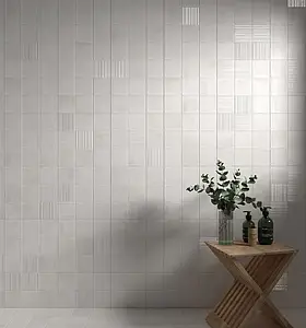 Background tile, Color white, Glazed porcelain stoneware, 10x10 cm, Finish matte
