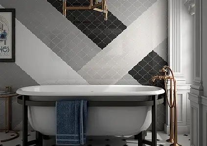 Background tile, Effect unicolor, Color grey, Ceramics, 12x12 cm, Finish glossy