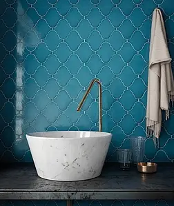 Background tile, Effect left_menu_crackleur , Color navy blue, Ceramics, 12x12 cm, Finish glossy