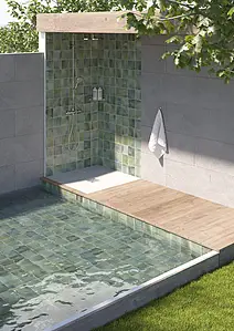Background tile, Color beige, Glazed porcelain stoneware, 15x15 cm, Finish glossy