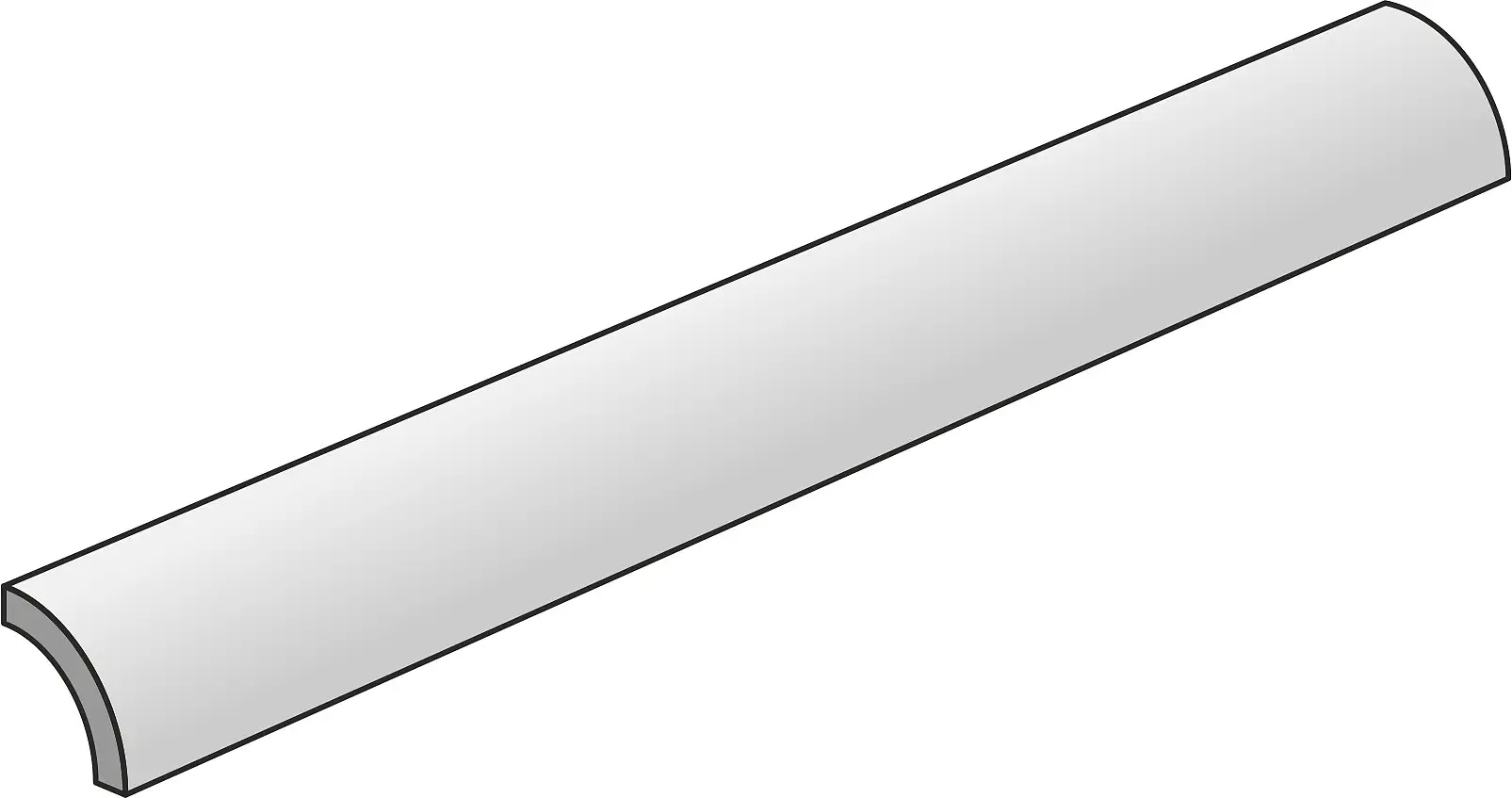 26894_Pencil/Bullnose_gypsumwhite Equipe Tribeca