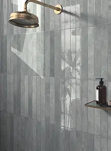 Background tile, Effect other stones, Color grey,sky blue, Glazed porcelain stoneware, 5x40 cm, Finish glossy