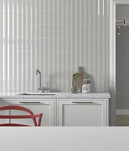Background tile, Effect unicolor, Color beige,grey, Ceramics, 6.5x20 cm, Finish glossy