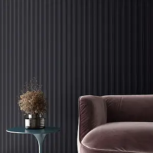 Effect unicolor, Color black, Background tile, Ceramics, 6.5x20 cm, Finish matte 