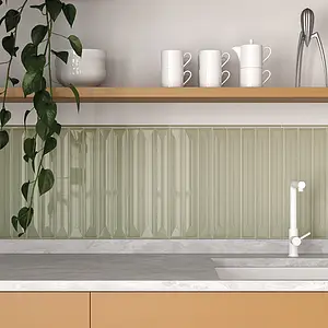 Background tile, Effect unicolor, Color brown, Ceramics, 5x40 cm, Finish glossy