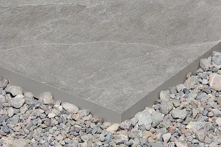 Carrelage, Effet pierre,ardoise, Teinte grise, Grès cérame non-émaillé, 60x60 cm, Surface antidérapante
