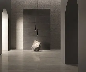 Effekt sten, Farve grå, Grundflise, Uglaseret porcelænsstentøj, 60x120 cm, Overflade skridsikker