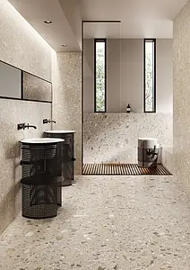 Background tile, Effect ceppo di gré, Color beige, Unglazed porcelain stoneware, 60x60 cm, Finish antislip