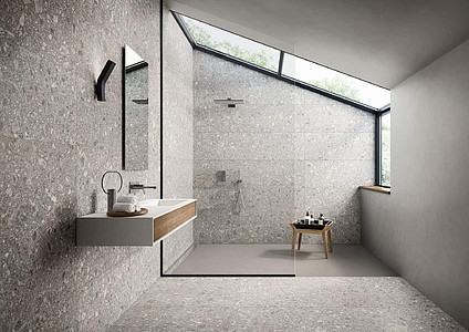 Background tile, Effect stone,ceppo di gré, Color grey, Unglazed porcelain stoneware, 60x60 cm, Finish semi-polished