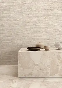 Grundflise, Effekt andre sten, Farve beige, Uglaseret porcelænsstentøj, 120x278 cm, Overflade skridsikker